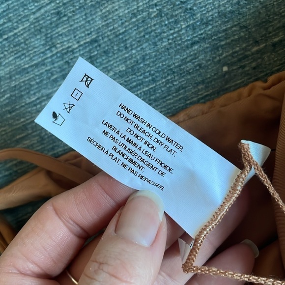 NWT A. L. C Nude Brown Amina String Bikini Bottom - Picture 10 of 10